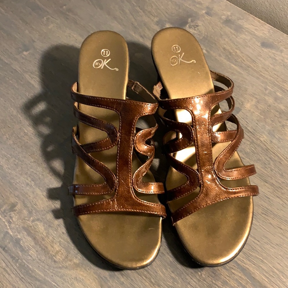 It’s OK Patent Leather Heeled Sandals